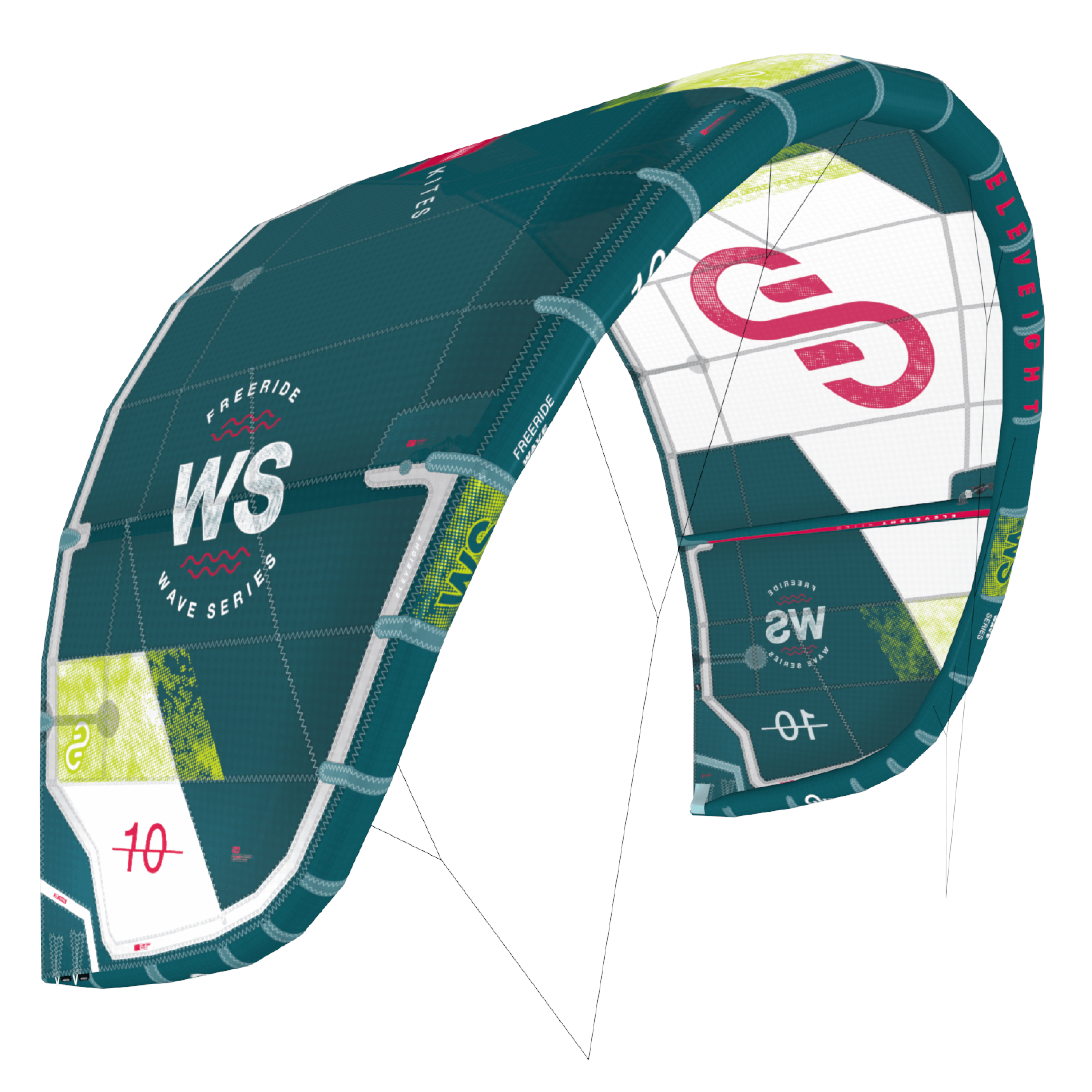 WS-V8-View-2-Green Eleveight WS V8 kite - Afbeelding 5