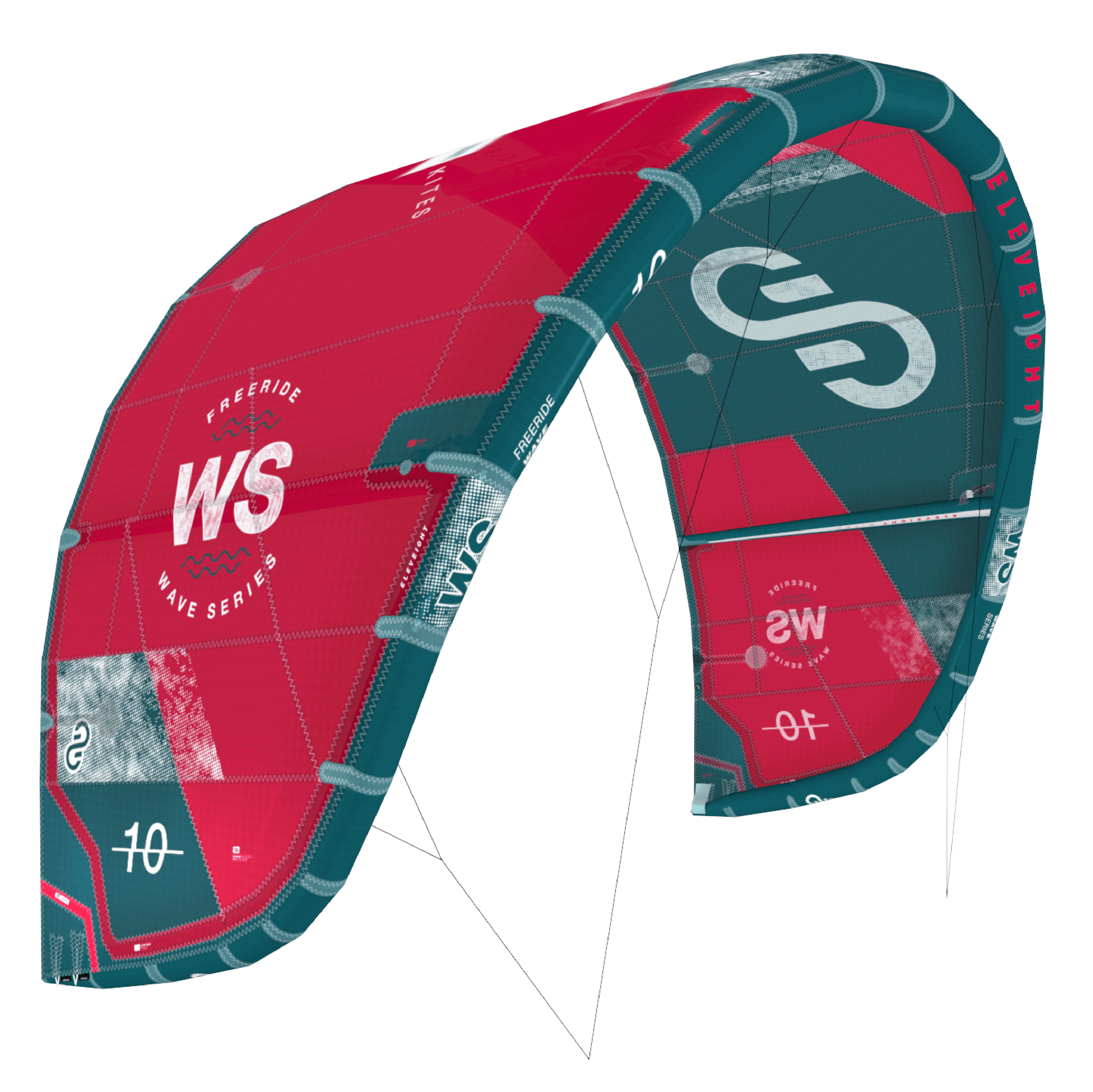 WS-V8-View-2-Red Eleveight WS V8 kite - Afbeelding 2