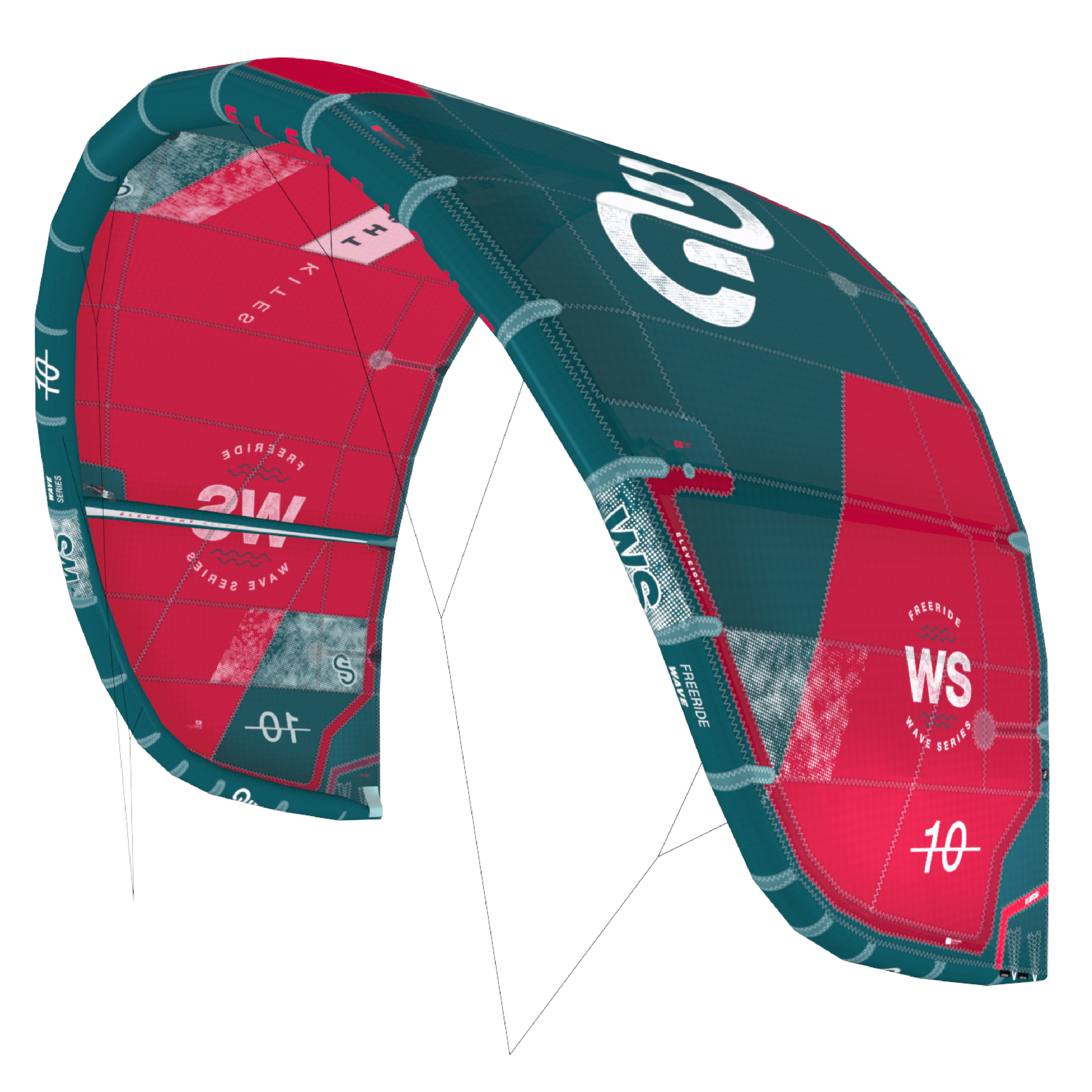 WS-V8-View-1-Red.png Eleveight WS V8 kite - Afbeelding 1