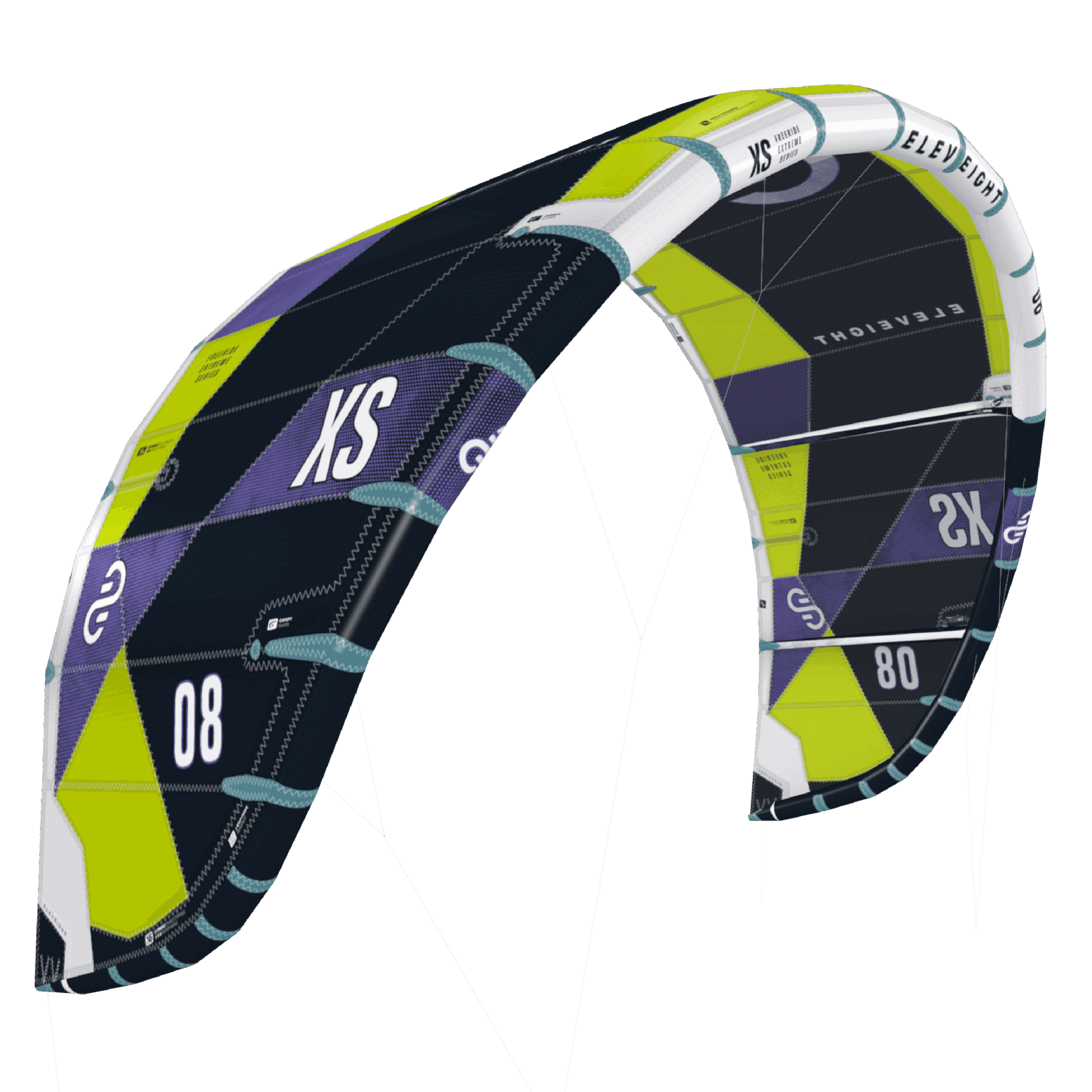 XS-V6-View-2-Purple Eleveight XS V6 kite - Afbeelding 2