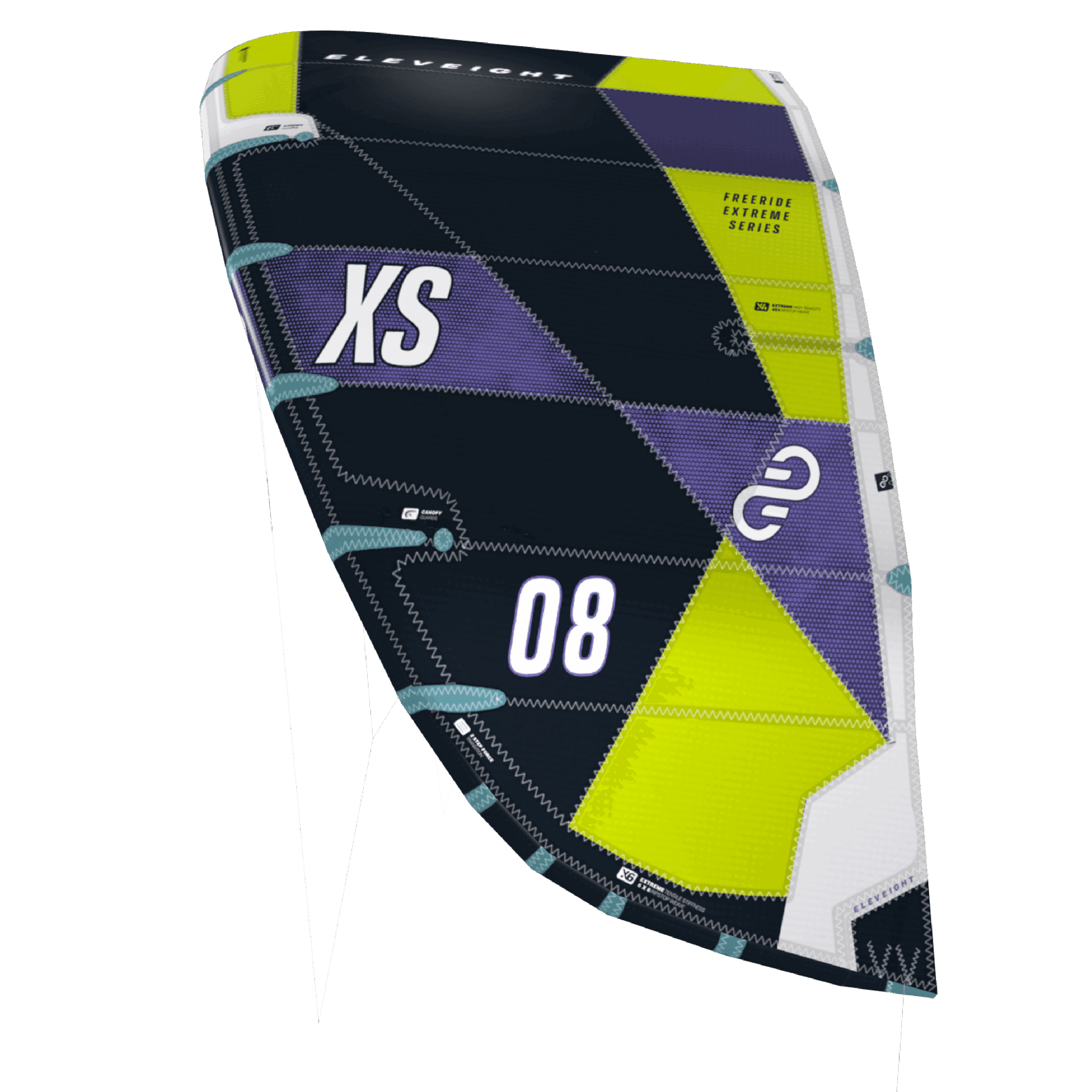 XS-V6-View-3-Purple Eleveight XS V6 kite - Afbeelding 3